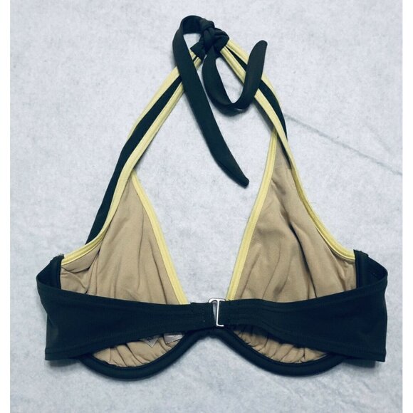 Victorias Secret Bikini Womens Small 34C Green Underwire Halter Swim Beach Boho - Picture 4 of 11